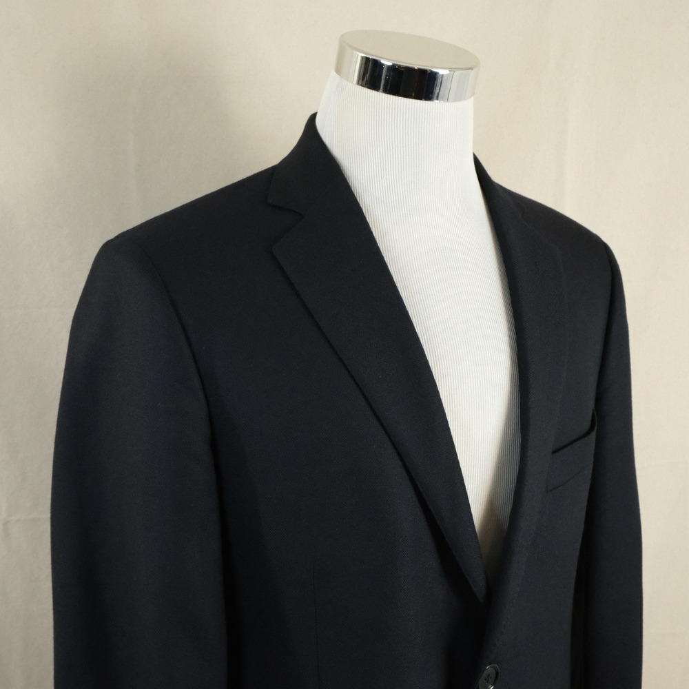 Brooks Brothers 40R Fitzgerald Fit Sport Coat Wool Navy Blue Two Button Vented